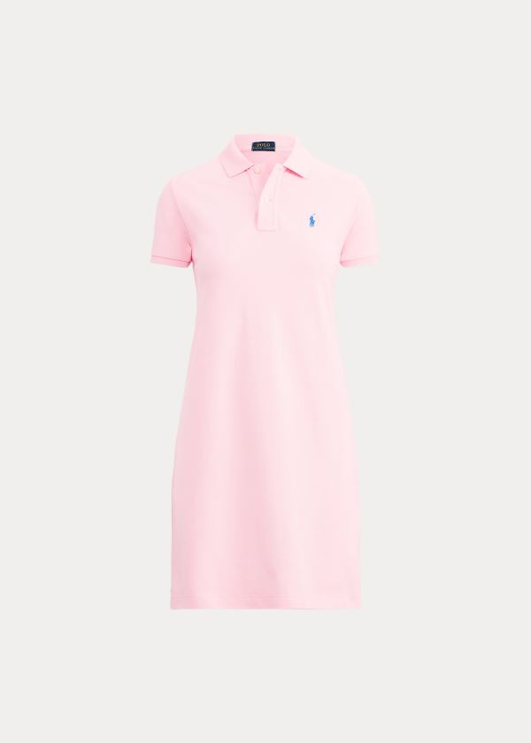 Vestidos Polo Polo Ralph Lauren Mujer Rosas - Cotton Mesh - HQULE6540